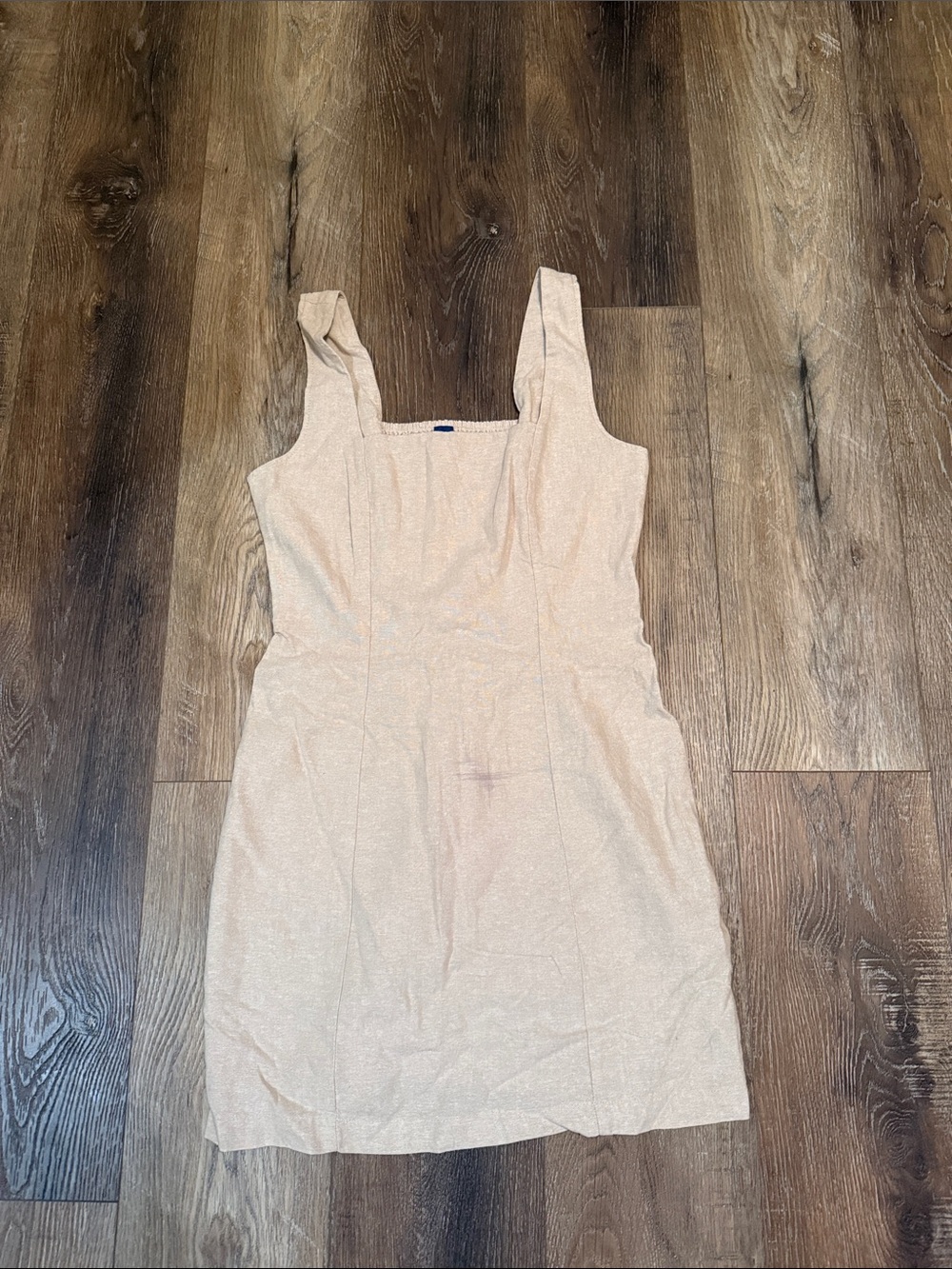 Old Navy Light Beige Square Neck Mini Dress